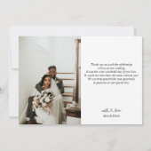 かわいい手書き書きハート写真ありがとう サンキューカード (裏面)