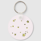 かわいい手書き犬「けせらせら犬」と星がいっぱい♡  キーホルダー (裏面)