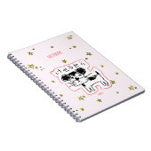 かわいい手書き犬「けせらせら犬」と星がいっぱい♡  ノートブック (右側)