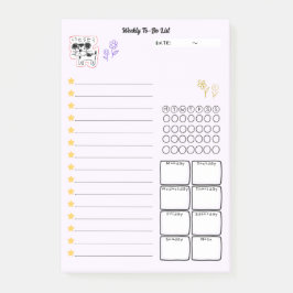 かわいい手書き犬「けせらせら犬」週間todoリスト☆ ポストイット