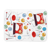 かわいい手書き裁縫パターン マグネット (横)