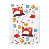 かわいい手書き裁縫パターン マグネット (縦)