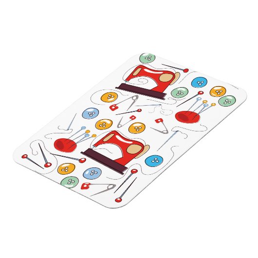 かわいい手書き裁縫パターン マグネット (左側)