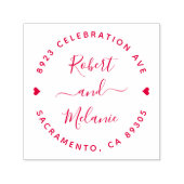 かわいい手書名の結婚差出人住所 セルフインキングスタンプ (デザイン)