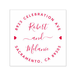 かわいい手書名の結婚差出人住所 セルフインキングスタンプ