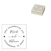 かわいい手書名の結婚差出人住所 ラバースタンプ (押印)