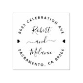 かわいい手書名の結婚差出人住所 ラバースタンプ (インプリント)