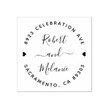 かわいい手書名の結婚差出人住所