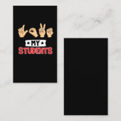 かわいい手話先生が私の生徒を愛 名刺 (正面/裏面)