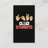 かわいい手話先生が私の生徒を愛 名刺 (正面)