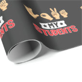 かわいい手話先生は私の生徒を愛する ラッピングペーパー (ロールコーナー)