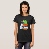 かわいい抗うつ薬インコ 緑のサンチェリー Tシャツ (正面フル)
