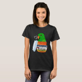 かわいい抗うつ薬インコ 雄 エクレクタス Tシャツ (正面フル)