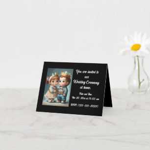 かわいい折り畳み結婚式招待状カード カード