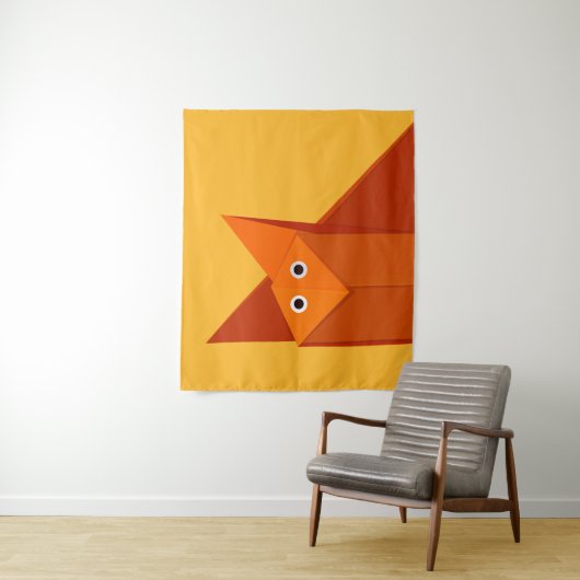 かわいい折り紙キツネかわいいペーパークラフト動物 タペストリー (インサイチュ)