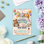 かわいい折り紙動物の誕生日招待状 アクリル招待状 (インサイチュ (ウェディング))