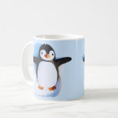 かわいい抱きペンギン コーヒーマグカップ (正面左)