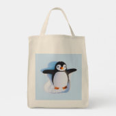 かわいい抱きペンギン トートバッグ (裏面)