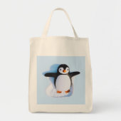 かわいい抱きペンギン トートバッグ (正面)