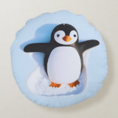 かわいい抱きペンギン ラウンドクッション (裏面)