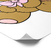 かわいい抱き合いクマ ポスター (角)