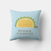 かわいい抱き締めるドリアンは柔らかい愛装飾用クッションを播きます クッション (裏面)