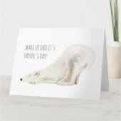 かわいい抱っこできる北極熊、父の日のカード カード (正面)