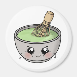 かわいい抹茶のボウル - かわいい マグネット