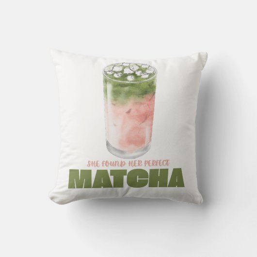 かわいい抹茶デザインが見つかりました | 可愛い抹茶デザイン クッション (正面)