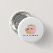 かわいい抹茶ハグイラスト 缶バッジ (正面&裏面)