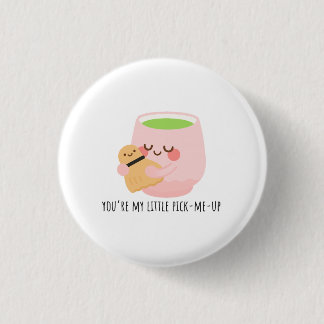 かわいい抹茶ハグイラスト 缶バッジ
