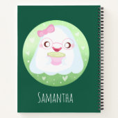 かわいい抹茶ラテの幽霊 ノートブック (裏面)