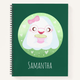 かわいい抹茶ラテの幽霊 ノートブック