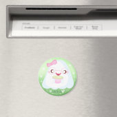 かわいい抹茶ラテ幽霊 マグネット (インサイチュ (食洗機))