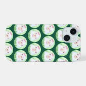 かわいい抹茶ラテ幽霊 iPhone 15ケース (裏面横)