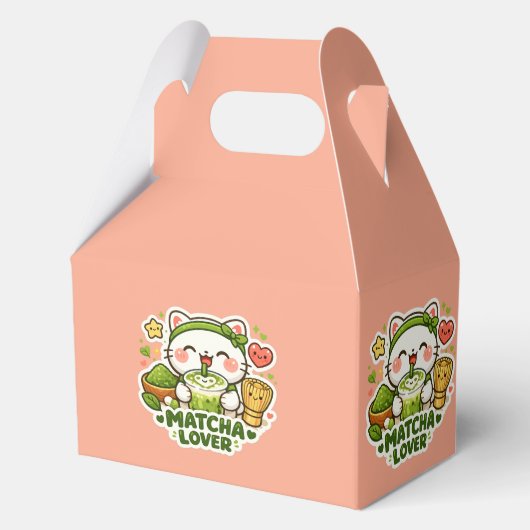 かわいい抹茶好きの猫 フェイバーボックス (正面)