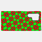 かわいい抽象フラワーパターン SAMSUNG GALAXYケース (裏面横)