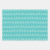 かわいい抽象的な落書きストライプの石 ラッピングペーパーシート (正面2)