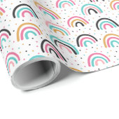 かわいい抽象的な落書きパターン ラッピングペーパー (ロールコーナー)