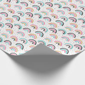 かわいい抽象的な落書きパターン ラッピングペーパー (角)