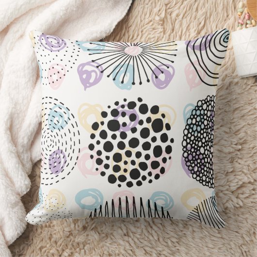 かわいい抽象芸術の円のパターン クッション (ブランケット)