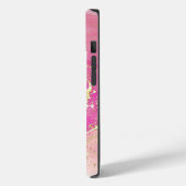 かわいい抽象芸術アルコールインク、ピンクターコイズ、金ゴールド Case-Mate iPhoneケース (裏面 / 左)