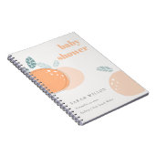 かわいい抽象芸術オレンジのフルーティはっきりしたベビーシャワー ノートブック (右側)