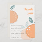かわいい抽象芸術オレンジフルーティはっきりした任意の年齢誕生日 サンキューカード (正面/裏面)