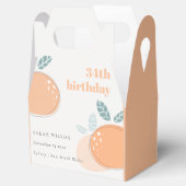 かわいい抽象芸術オレンジフルーティはっきりした任意の年齢誕生日 フェイバーボックス (オープン)