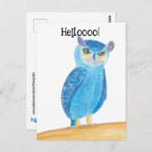 かわいい抽象芸術カスタムフクロウ葉書 ポストカード (正面/裏面)