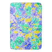 かわいい抽象芸術カラフル春の花 バスマット (正面縦)