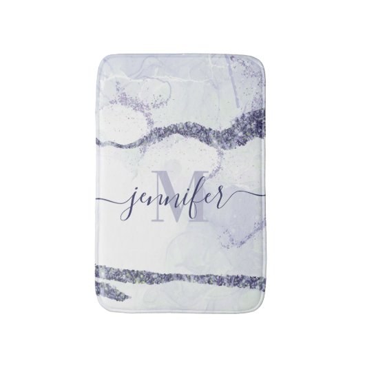 かわいい抽象芸術グリッター バスマット (正面縦)