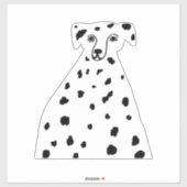 かわいい抽象芸術ダルマチアンスポッテッドドッグイラストレーション シール (シート)