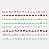 かわいい抽象芸術ドードルストライプズの石 ラッピングペーパーシート (正面3)